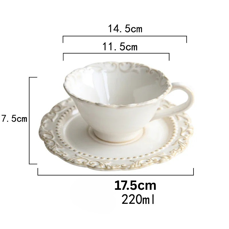 Vintage Relief Ceramic Tableware Set – Elegant Dining