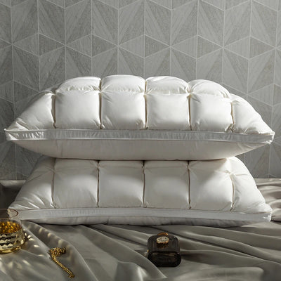 Luxury Goose Down &amp; Feather Pillow – Soft, Supportive &amp; Breathable Comfort