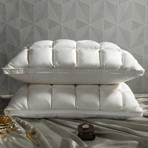 Luxury Goose Down &amp; Feather Pillow – Soft, Supportive &amp; Breathable Comfort
