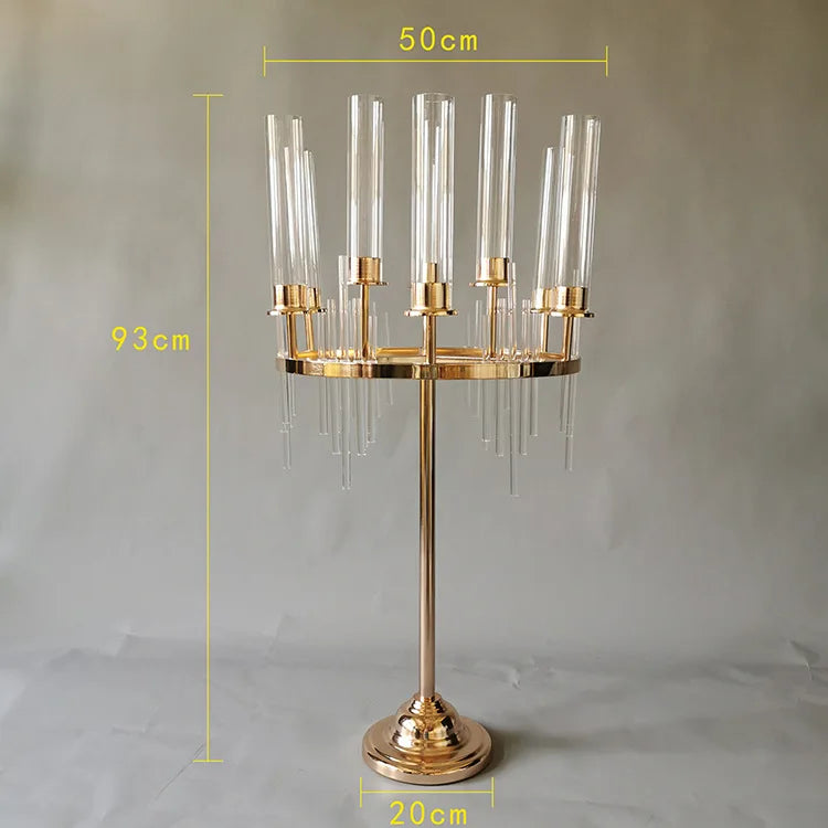 Elegant Metal Candle Holder Centrepiece – Wedding Decor