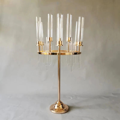 Elegant Metal Candle Holder Centrepiece – Wedding Decor