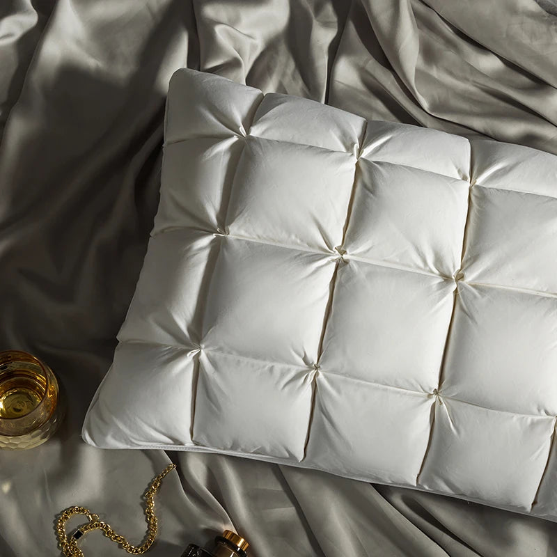 Luxury Goose Down &amp; Feather Pillow – Soft, Supportive &amp; Breathable Comfort