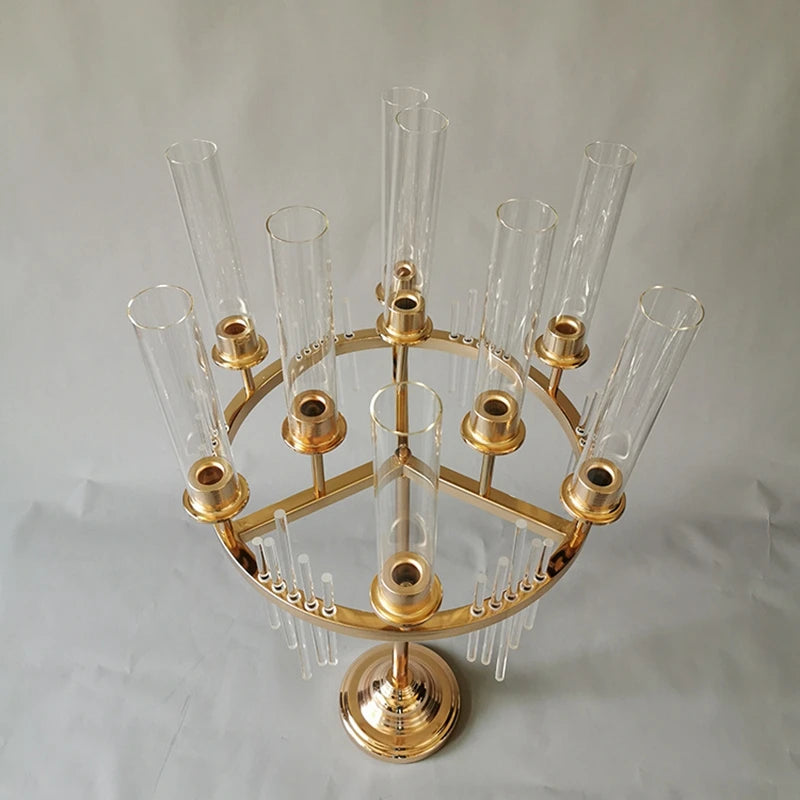 Elegant Metal Candle Holder Centrepiece – Wedding Decor