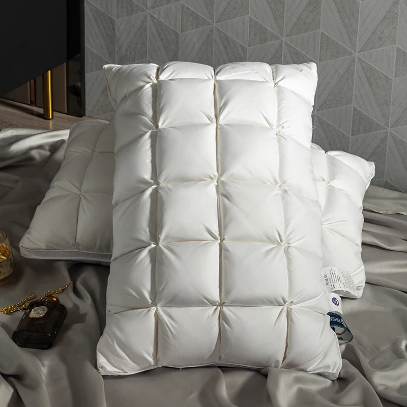 Luxury Goose Down &amp; Feather Pillow – Soft, Supportive &amp; Breathable Comfort