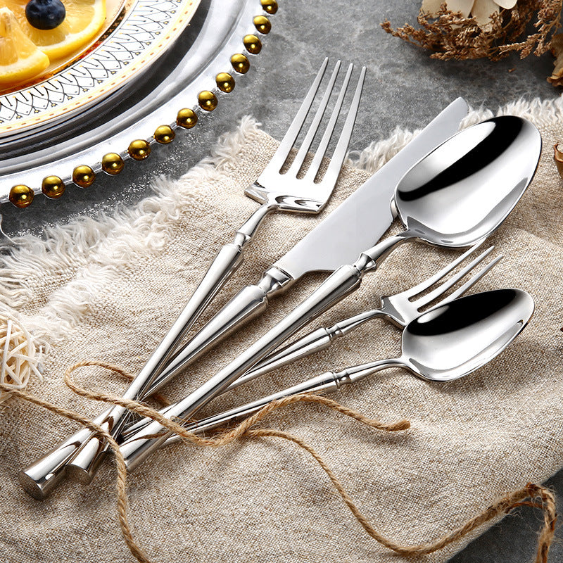 Luxury 30-Piece Gold Cutlery Set – 18/10 Stainless Steel Flatware