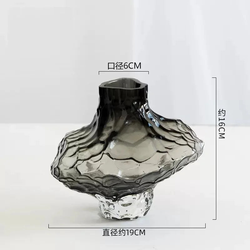 Frosted Glass Vase – Nordic Minimalist Home Decor