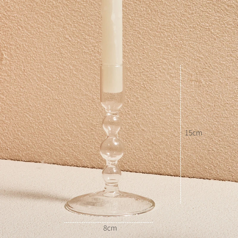 Clear Glass Candle Holders – Nordic Design