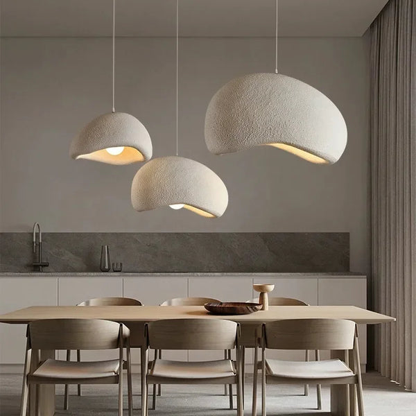 "Wabi Sabi Resin Pendant Lamp – LED Suspension Light for Modern Interiors"