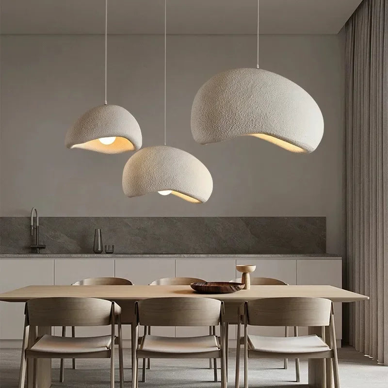 "Wabi Sabi Resin Pendant Lamp – LED Suspension Light for Modern Interiors"