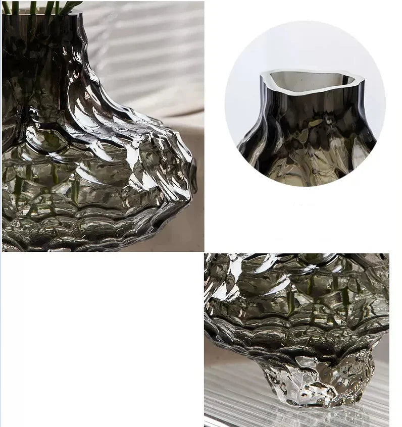 Frosted Glass Vase – Nordic Minimalist Home Decor