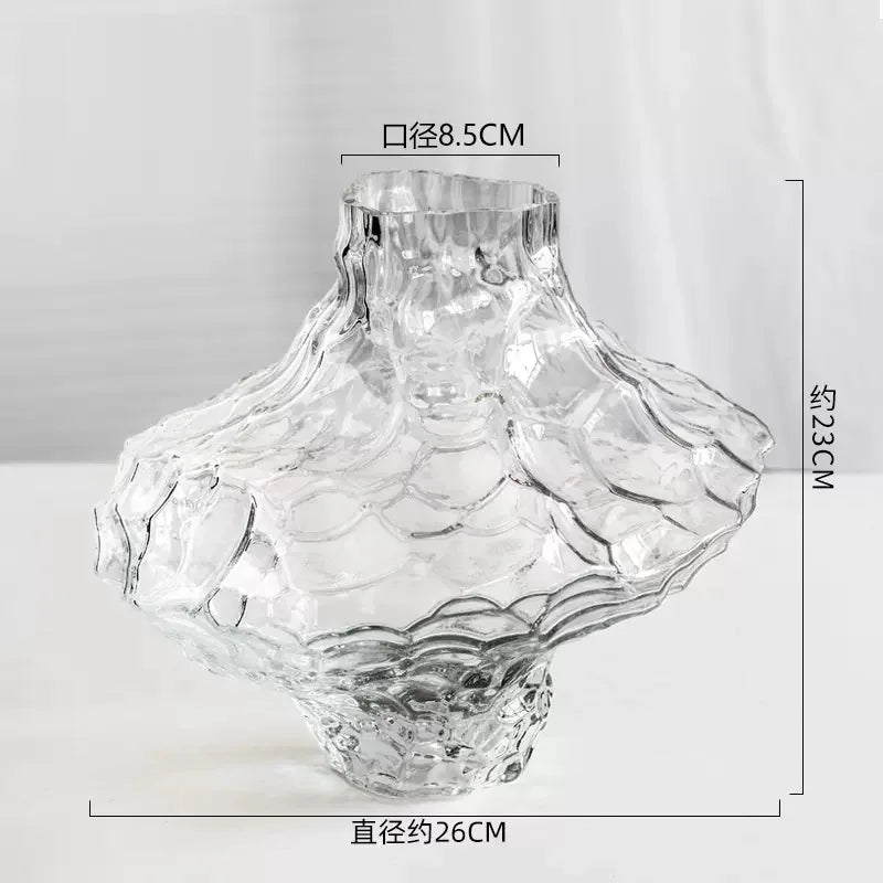 Frosted Glass Vase – Nordic Minimalist Home Decor