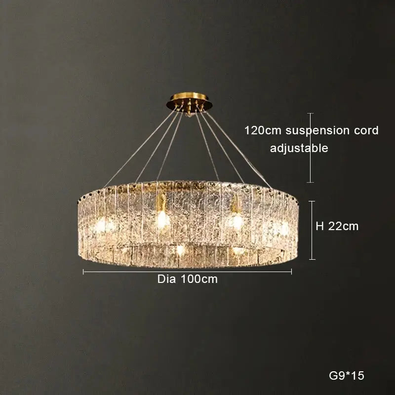 New Postmodern Creative Glass Chandelier - Luxury LED Lighting for Living Room linarro