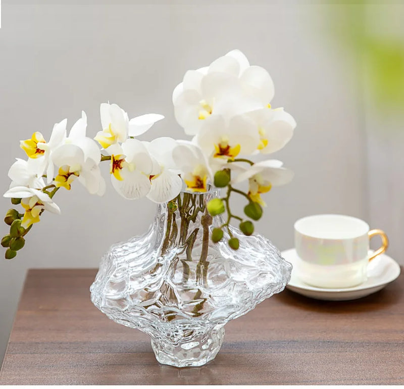 Frosted Glass Vase – Nordic Minimalist Home Decor