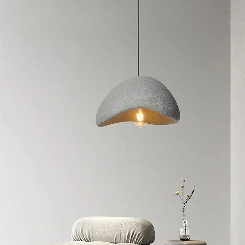 "Wabi Sabi Resin Pendant Lamp – LED Suspension Light for Modern Interiors"
