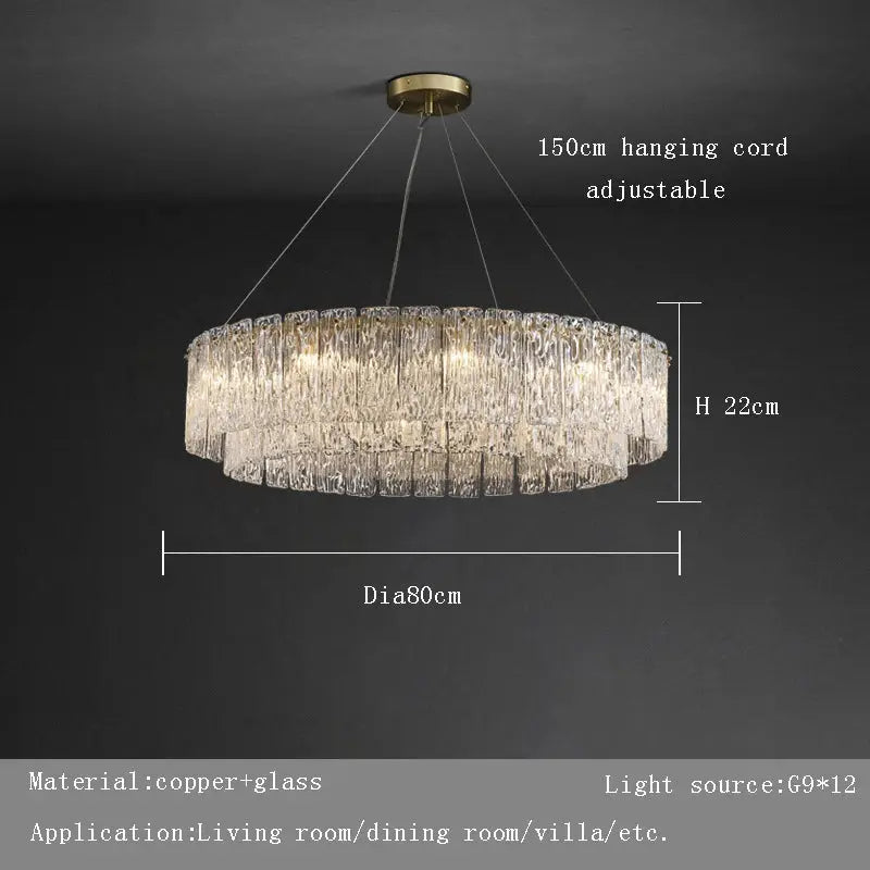 New Postmodern Creative Glass Chandelier - Luxury LED Lighting for Living Room linarro