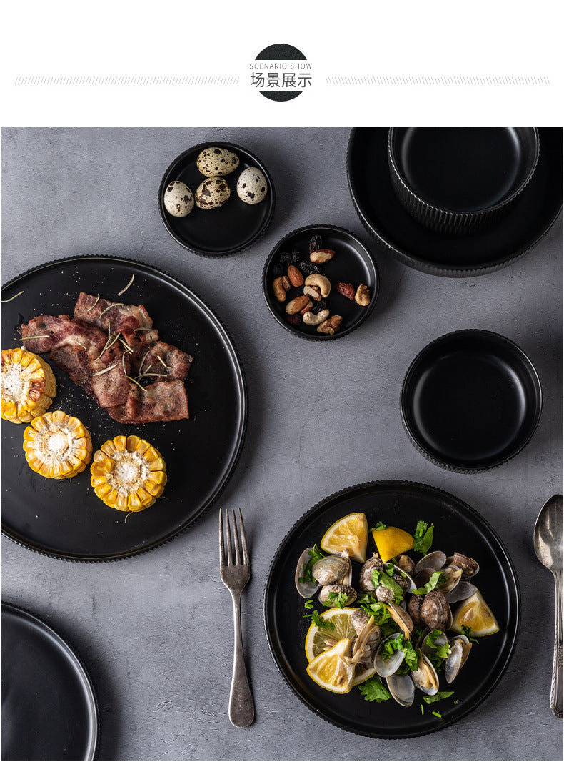 Nordic Matte Glazed Ceramic Dinnerware Set – Modern Elegance