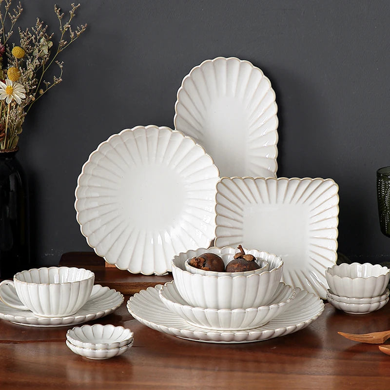 White Ceramic Tableware Set – Elegant Dining Essentials
