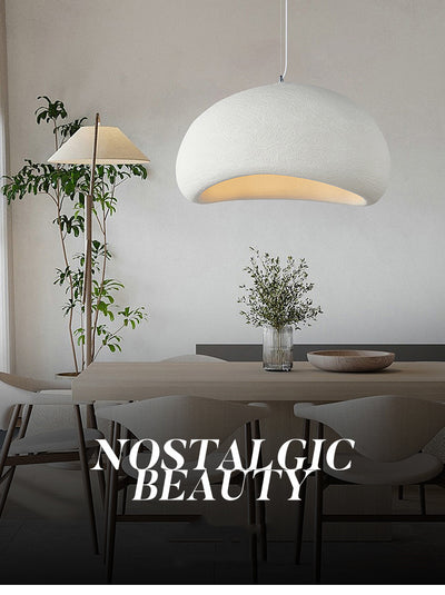 "Wabi Sabi Resin Pendant Lamp – LED Suspension Light for Modern Interiors"