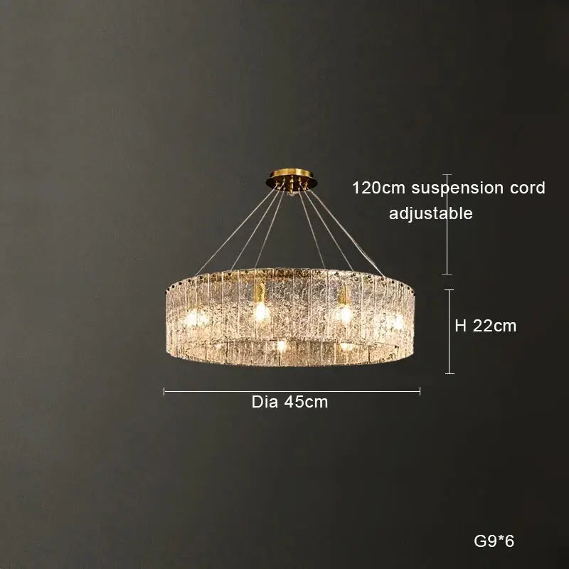 New Postmodern Creative Glass Chandelier - Luxury LED Lighting for Living Room linarro