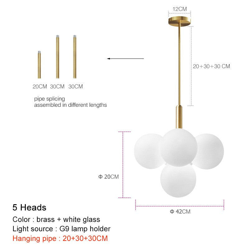 Modern PVC LED Chandelier – 5 or 13-Light Options