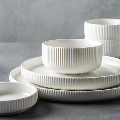 Nordic Matte Glazed Ceramic Dinnerware Set – Modern Elegance