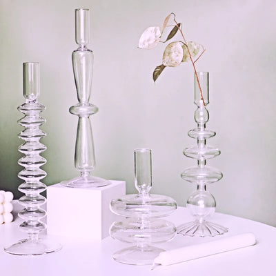 Clear Glass Candle Holders – Nordic Design