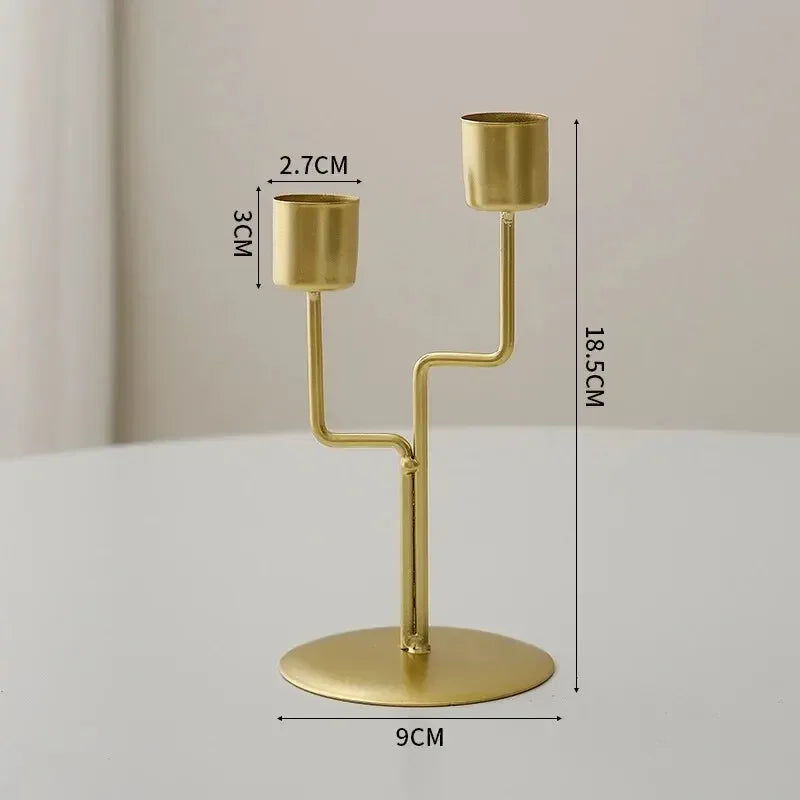 Decorative Metal Candlestick Holder – Elegant Table Decor