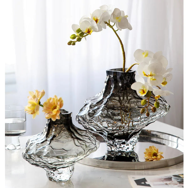 Frosted Glass Vase – Nordic Minimalist Home Decor