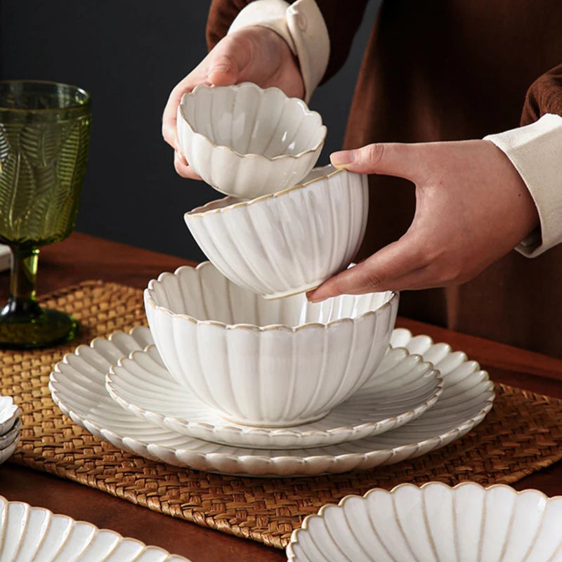 White Ceramic Tableware Set – Elegant Dining Essentials