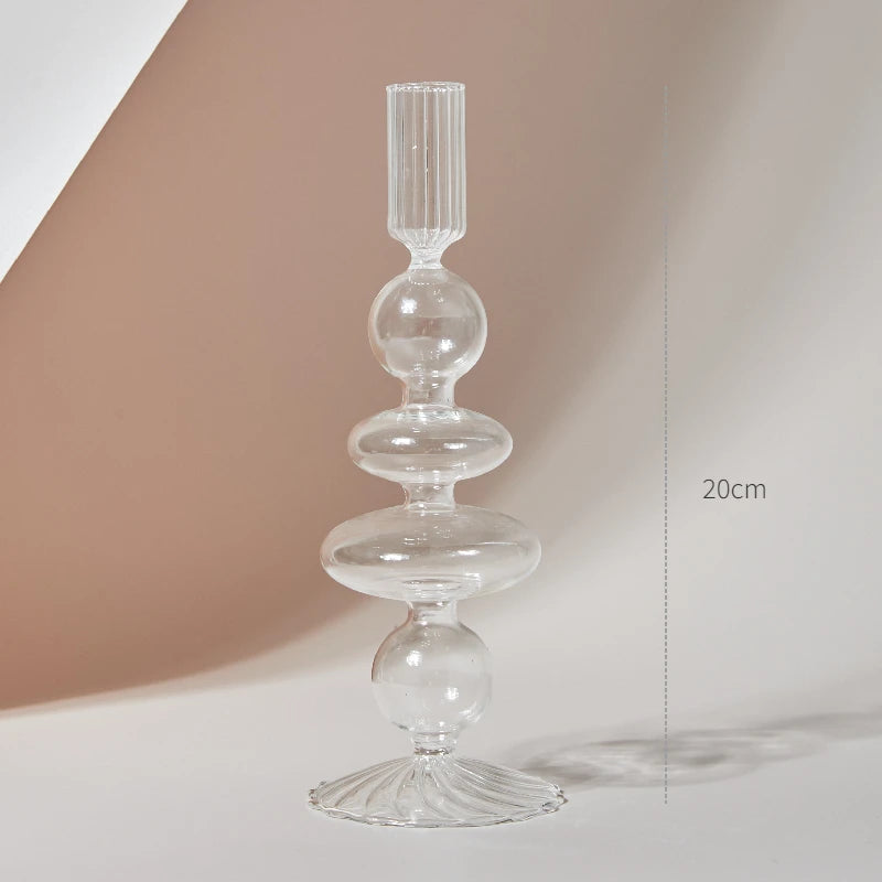 Clear Glass Candle Holders – Nordic Design