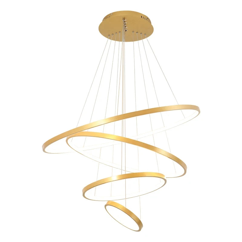 Modern LED Iron Chandelier – 2 to 4 Rings Design