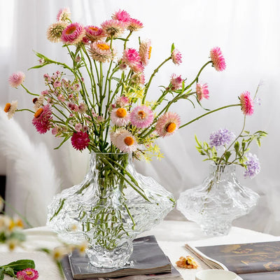 Frosted Glass Vase – Nordic Minimalist Home Decor
