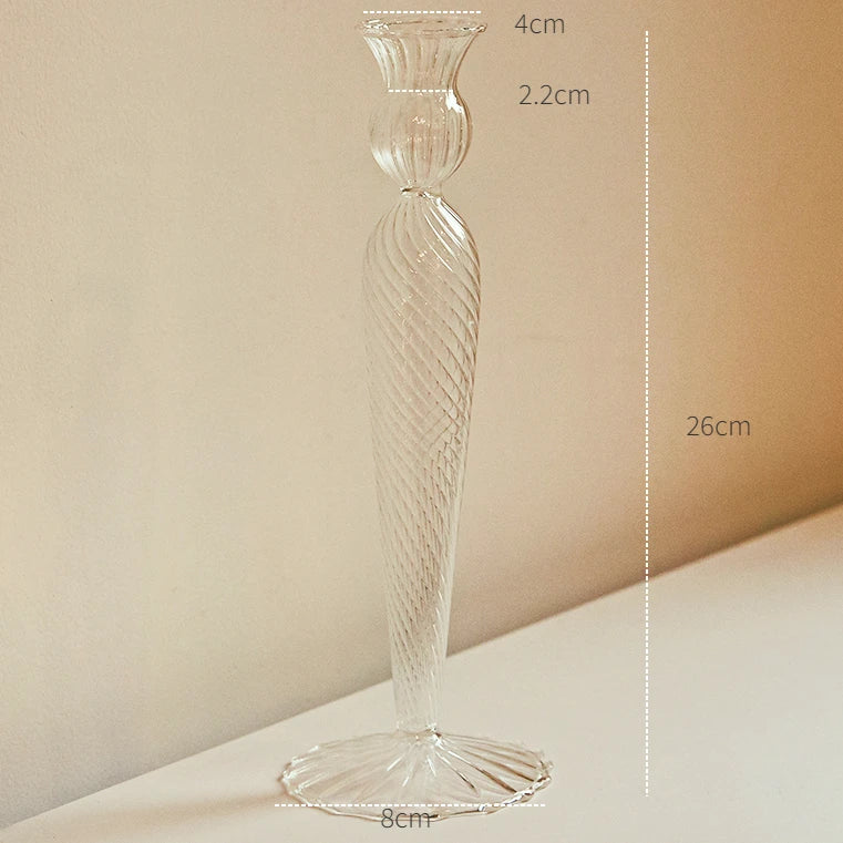Clear Glass Candle Holders – Nordic Design