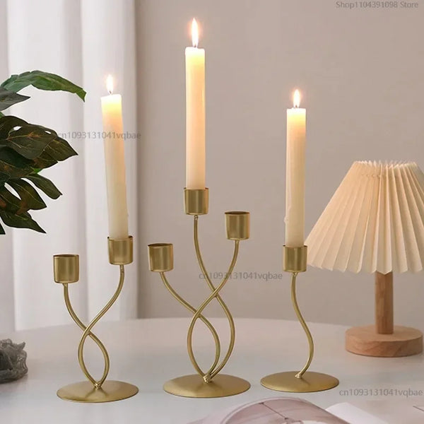 Decorative Metal Candlestick Holder – Elegant Table Decor