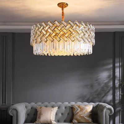 "Luxury Crystal Pendant Light – Modern LED Chandelier for Living & Dining Rooms"