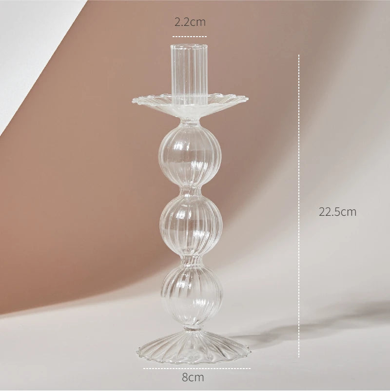 Clear Glass Candle Holders – Nordic Design