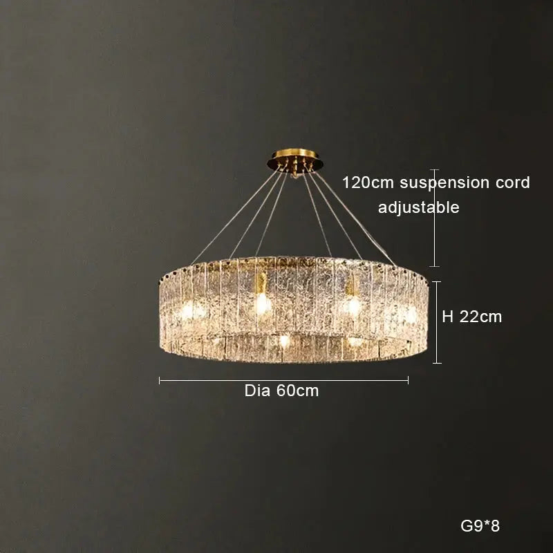 New Postmodern Creative Glass Chandelier - Luxury LED Lighting for Living Room linarro