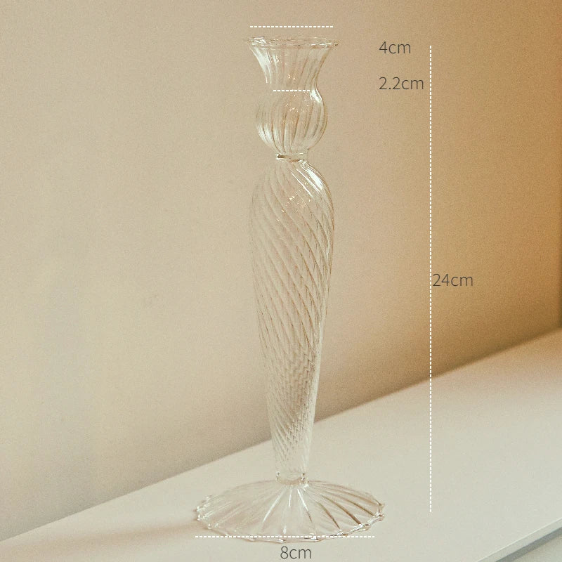 Clear Glass Candle Holders – Nordic Design