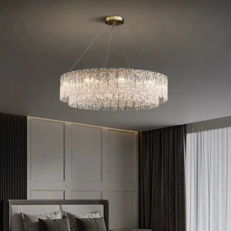 New Postmodern Creative Glass Chandelier - Luxury LED Lighting for Living Room linarro