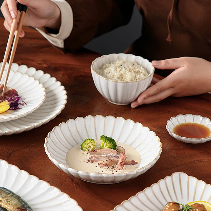 White Ceramic Tableware Set – Elegant Dining Essentials
