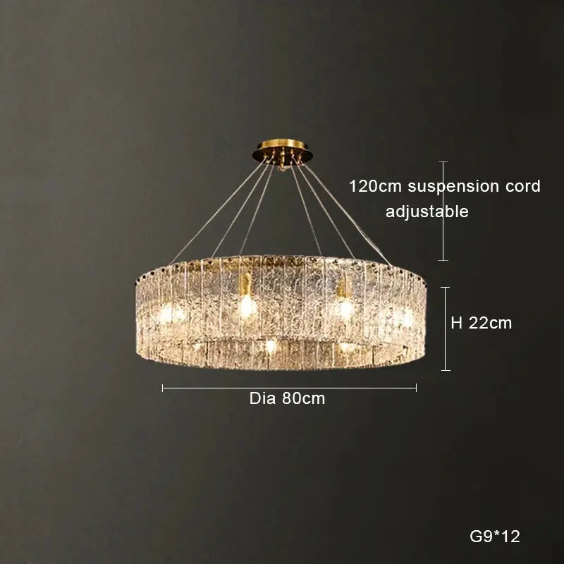 New Postmodern Creative Glass Chandelier - Luxury LED Lighting for Living Room linarro