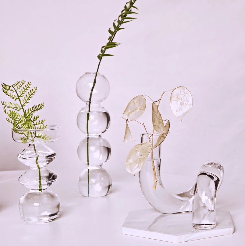 Clear Glass Candle Holders – Nordic Design