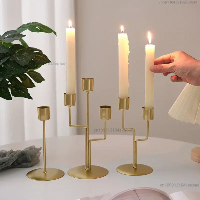 Decorative Metal Candlestick Holder – Elegant Table Decor