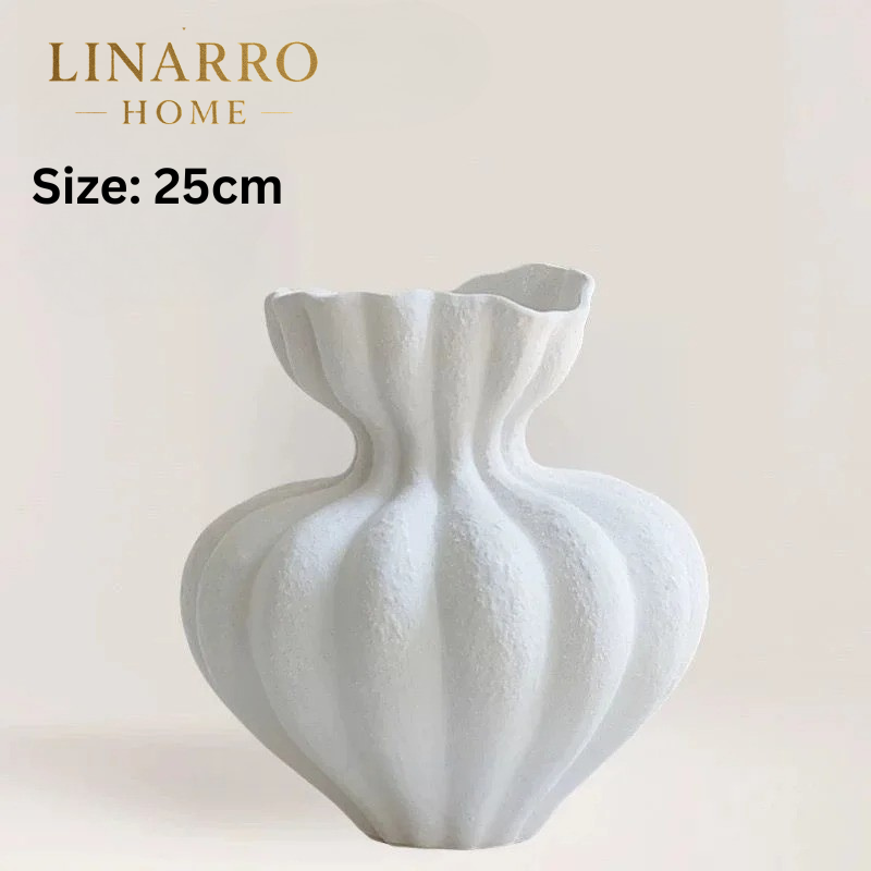 French Antique-Style White Ceramic Vase – Elegant Home Decor