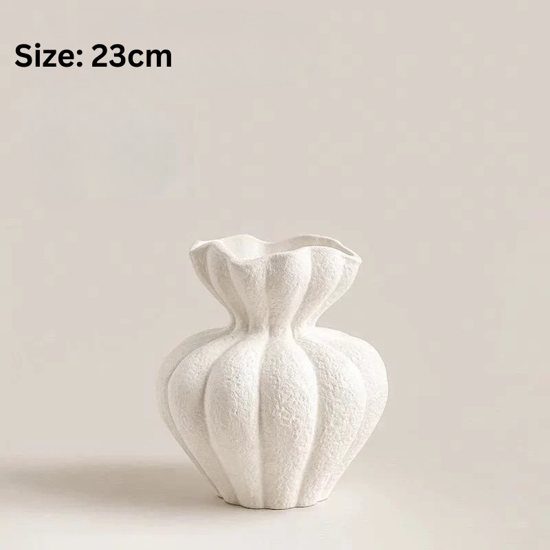French Antique-Style White Ceramic Vase – Elegant Home Decor