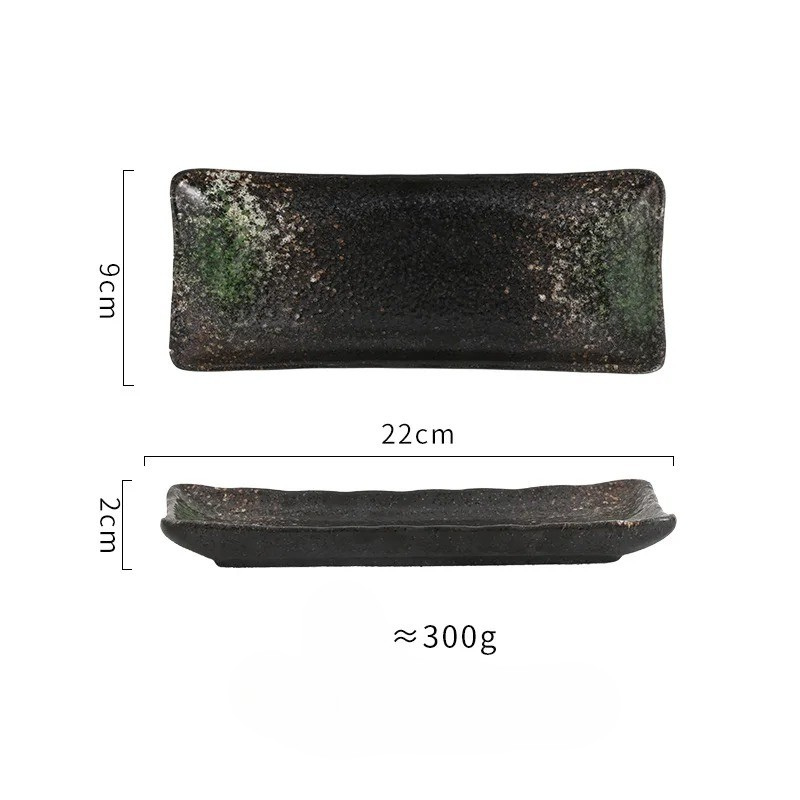 8-Inch Rectangular Japanese-Style Ceramic Plate – Elegant Dining