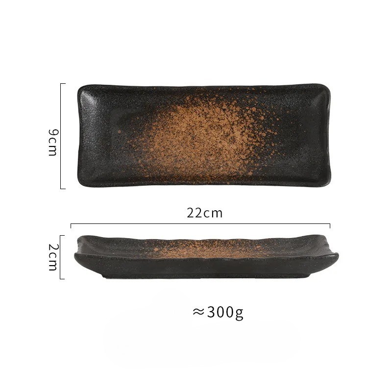 8-Inch Rectangular Japanese-Style Ceramic Plate – Elegant Dining