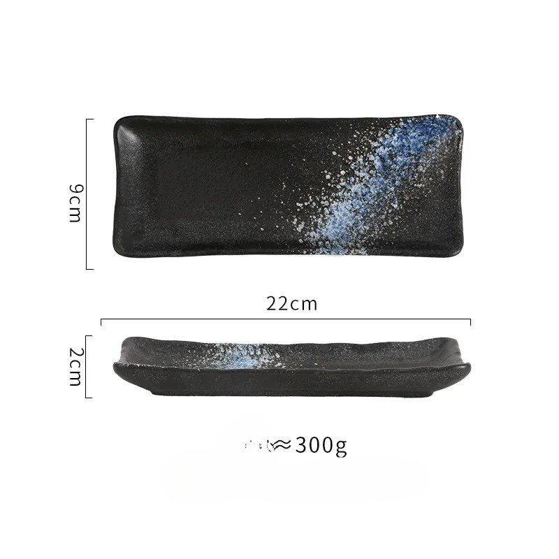 8-Inch Rectangular Japanese-Style Ceramic Plate – Elegant Dining